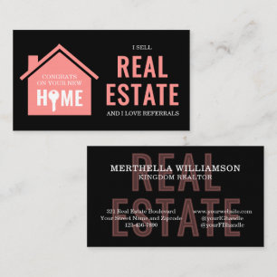 ブラックピンク不動産売買 Realtor 名刺