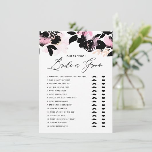 ブラックピンク彼は彼女は花嫁または新郎のゲームを言った エンクロージャーカード (スタンド正面)