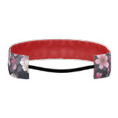 ブラックピンク桜花、パターンデザイン、 アスレチックヘッドバンド (裏面)