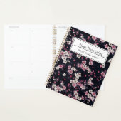 ブラックピンク桜花、パターンデザイン、 プランナー手帳 (ディスプレー)