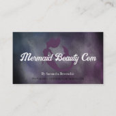 ブラックピンク水色マーメイド美しい 名刺 (正面)