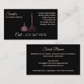 ブラックピンク清掃サービス守衛室の輝き 名刺 (正面/裏面)