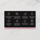 ブラックピンク眉アフターケアPMU Brow指示B 名刺 (裏面)