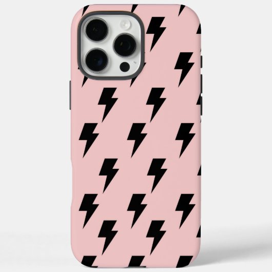 ブラックピンク稲妻Y2Kインディスタイリッシュ保護 Case-Mate iPhoneケース (裏面)