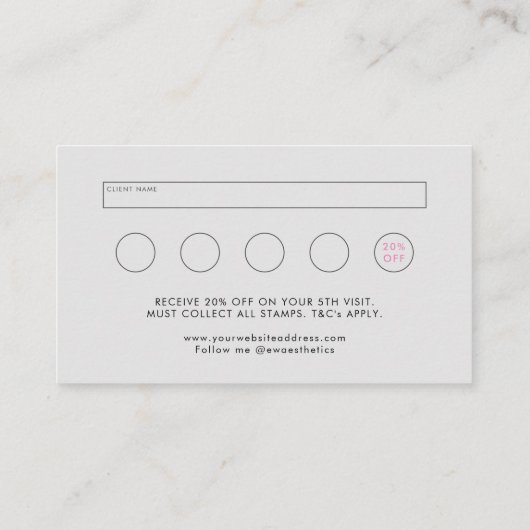 ブラックピンク美しいの美学とフォトロイヤリティ& 名刺 (裏面)