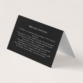 ブラックピンク美しいサロンフォトT&Cロイヤリティと 名刺 (裏面)