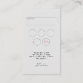 ブラックピンク美しいサロンQRコードロイヤリティと 名刺 (裏面)