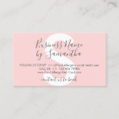 ブラックピンク食品アレルギー警告 名刺 (正面)