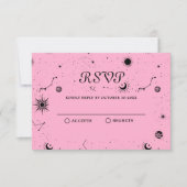 ブラックピンク魔法ムーンクリスタルボール 出欠カード (正面)