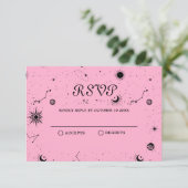 ブラックピンク魔法ムーンクリスタルボール 出欠カード (スタンド正面)