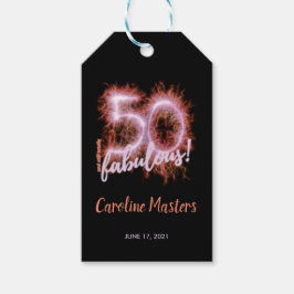 ブラックピンク50&まだ素晴らしい50th誕生日パーティー ギフトタグ