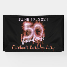 ブラックピンク50&まだ素晴らしい50th誕生日パーティー 横断幕