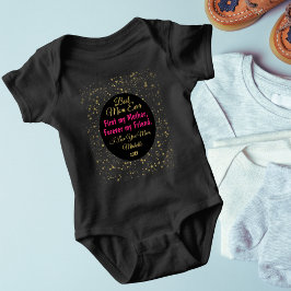 ブラックピンク かわいい 最高のママ エバー 現代の母の日 ベビーボディスーツ