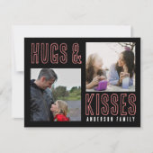 ブラックピンク ハグ＆キス 2 家族写真 バレンタイン シーズンカード (正面)