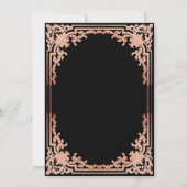 ブラックピンク リハーサルディナー ローズゴールド ヴィンテージ 招待状 (裏面)