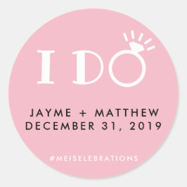 ブラックピンク「私は」のカップル結婚のハッシュタグラウンド ラウンドシール