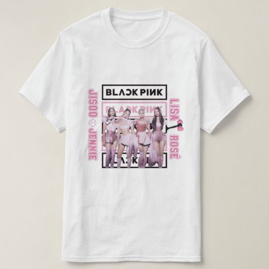 ブラックピンクTシャツ Tシャツ (デザイン正面)