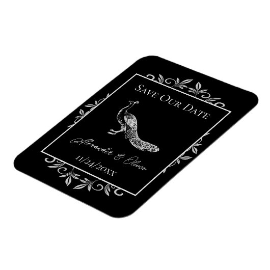 ブラックピーコックは日付磁石を除いて繁栄 マグネット (左側)