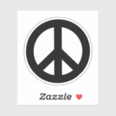 ブラックピースサイン シール (シート)