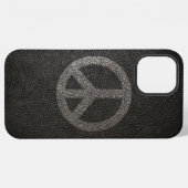 ブラックピースサイン iPhoneケース - iPhone 12 Pro Max Maxケース (裏面横)