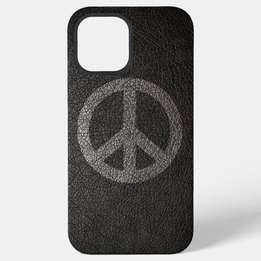 ブラックピースサイン iPhoneケース - iPhone 12 Pro Max Maxケース (裏面)