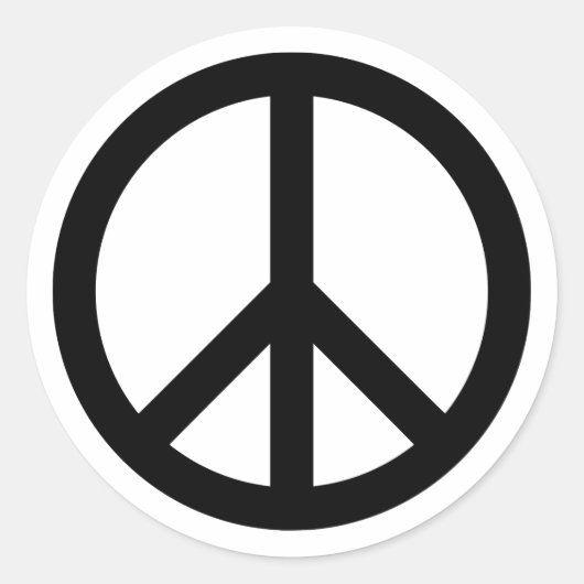 ブラックピースシンボル ラウンドシール (正面)