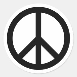 ブラックピースシンボル ラウンドシール