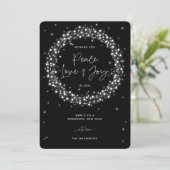 ブラックピースラブ+ジョイきらめくライトクリスマス シーズンカード (スタンド正面)