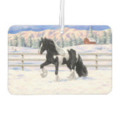 ブラックピートピエバルジプシーヴァンナーウマ荷車を引くーズ カーエアーフレッシュナー (裏面)