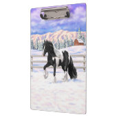 ブラックピートピエバルジプシーヴァンナーウマ荷車を引くーズ クリップボード (左)