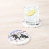 ブラックピートピエバルジプシーヴァンナーウマ荷車を引くーズ コースター (側面)