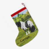 ブラックピートピエバルジプシーヴァンナーウマ荷車を引くーズ スモールクリスマスストッキング (裏面 (吊り時))