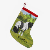 ブラックピートピエバルジプシーヴァンナーウマ荷車を引くーズ スモールクリスマスストッキング (正面 (吊り時))