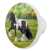 ブラックピートピエバルジプシーヴァンナーウマ荷車を引くーズ セラミックノブ (右)