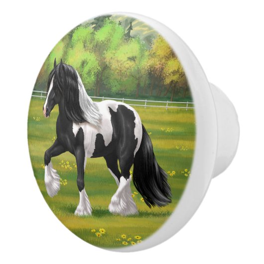 ブラックピートピエバルジプシーヴァンナーウマ荷車を引くーズ セラミックノブ (右)