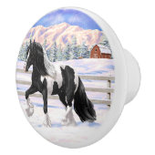 ブラックピートピエバルジプシーヴァンナーウマ荷車を引くーズ セラミックノブ (右)