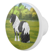 ブラックピートピエバルジプシーヴァンナーウマ荷車を引くーズ セラミックノブ (右)