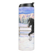 ブラックピートピエバルジプシーヴァンナーウマ荷車を引くーズ タンブラー (回転左)