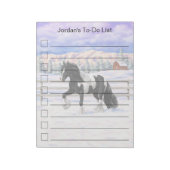 ブラックピートピエバルジプシーヴァンナーウマ荷車を引くーズ ノートパッド (回転)