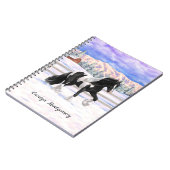 ブラックピートピエバルジプシーヴァンナーウマ荷車を引くーズ ノートブック (左側)