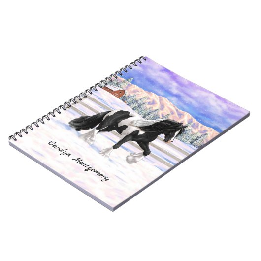 ブラックピートピエバルジプシーヴァンナーウマ荷車を引くーズ ノートブック (左側)