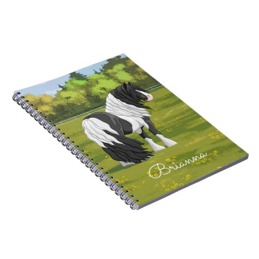 ブラックピートピエバルジプシーヴァンナーウマ荷車を引くーズ ノートブック (右側)