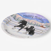 ブラックピートピエバルジプシーヴァンナーウマ荷車を引くーズ ペーパープレート (アングル)