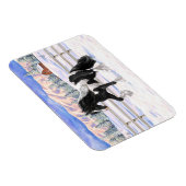 ブラックピートピエバルジプシーヴァンナーウマ荷車を引くーズ マグネット (右側)