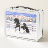 ブラックピートピエバルジプシーヴァンナーウマ荷車を引くーズ メタルランチボックス (裏面)