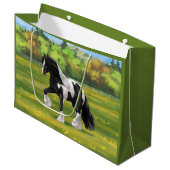 ブラックピートピエバルジプシーヴァンナーウマ荷車を引くーズ ラージペーパーバッグ (正面アングル)