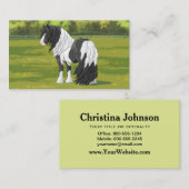 ブラックピートピエバルジプシーヴァンナーウマ荷車を引くーズ 名刺 (正面/裏面)