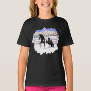 ブラックピートピエバルジプシーヴァンナーウマ荷車を引くーズ Tシャツ