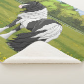 ブラックピートピエバルジプシーヴァンナーホース荷車を引くシュerp シェルパブランケット (3/4)