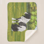 ブラックピートピエバルジプシーヴァンナーホース荷車を引くシュerp シェルパブランケット (正面)